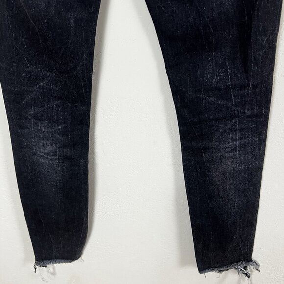 R13‎ Jeans Alison Skinny Tartlon Raw Hem Dark Distressed Made In Italy Size 27 - Picture 6 of 13